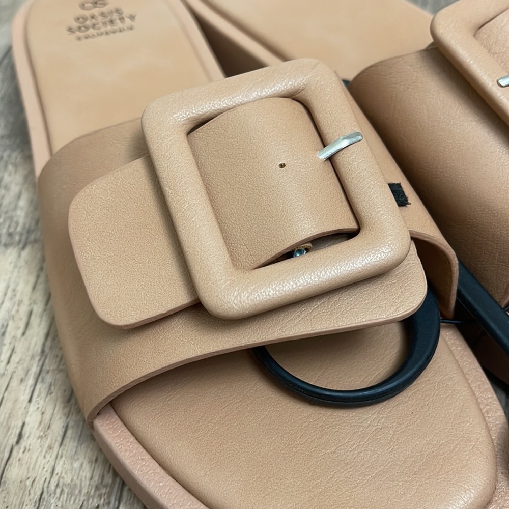New Oasis Buckle Camel Sandals - Picture 8 of 10
